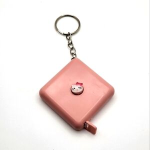 HELLO KITTY Tape Measure Keychain NEW